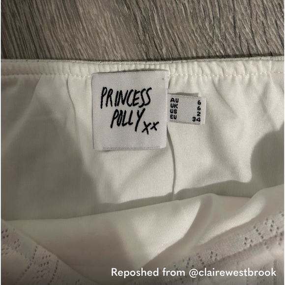 Princess Polly KEIGHLEY SET White Sz 2 - Picture 7 of 7